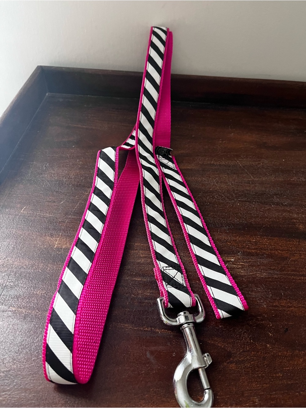 New Mainstreet Collections Hot Pink Striped Dog Leash